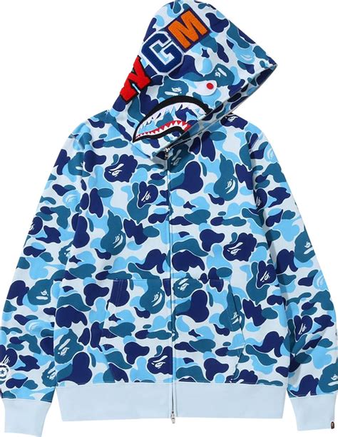 bape camo jacket replica|bape jacket shark jaw blue.